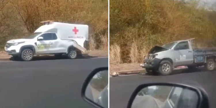 Paciente de 82 anos morre após caminhonete atingir ambulância em acidente na BR-259, em Colatina