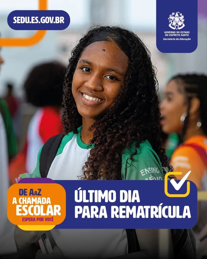 Chamada Escolar 2025: rematrícula termina nesta segunda-feira (11)