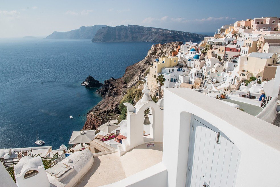 Ilha Santorini, na Grécia, em foto de outubro de 2018 — Foto: Gary Bembridge/Flickr