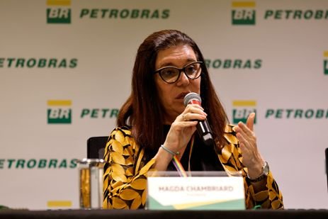 Rio de Janeiro (RJ), 27/02/2025 - A presidente da Petrobras, Magda Chambriard, fala durante coletiva sobre os resultados financeiros da Petrobras de 2024. Foto: Tânia Rêgo/Agência Brasil