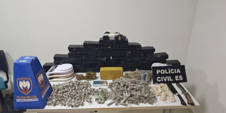 Policia apreende meio milhão em drogas em pequena cidade do Norte do ES