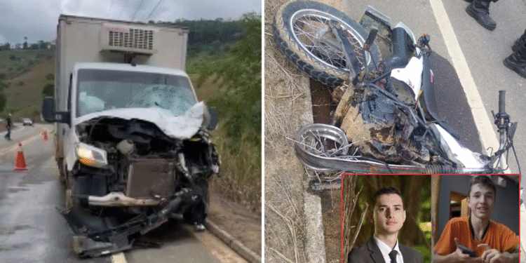 Irmãos morrem em acidente entre moto e caminhão na ES 080, em Barra de São Francisco