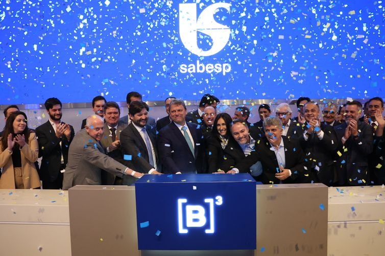 São Paulo (SP), 23/07/2024 - Cerimônia de privatização da Sabesp na Bolsa de Valores de São Paulo - B3. Foto: Rovena Rosa/Agência Brasil