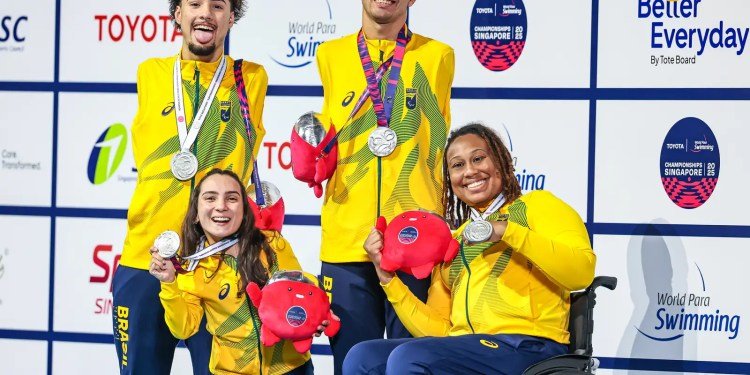 Brasil chega a 12 medalhas no Mundial de Natação Paralímpica Brasil chega a 12 medalhas no Mundial de Natação Paralímpica