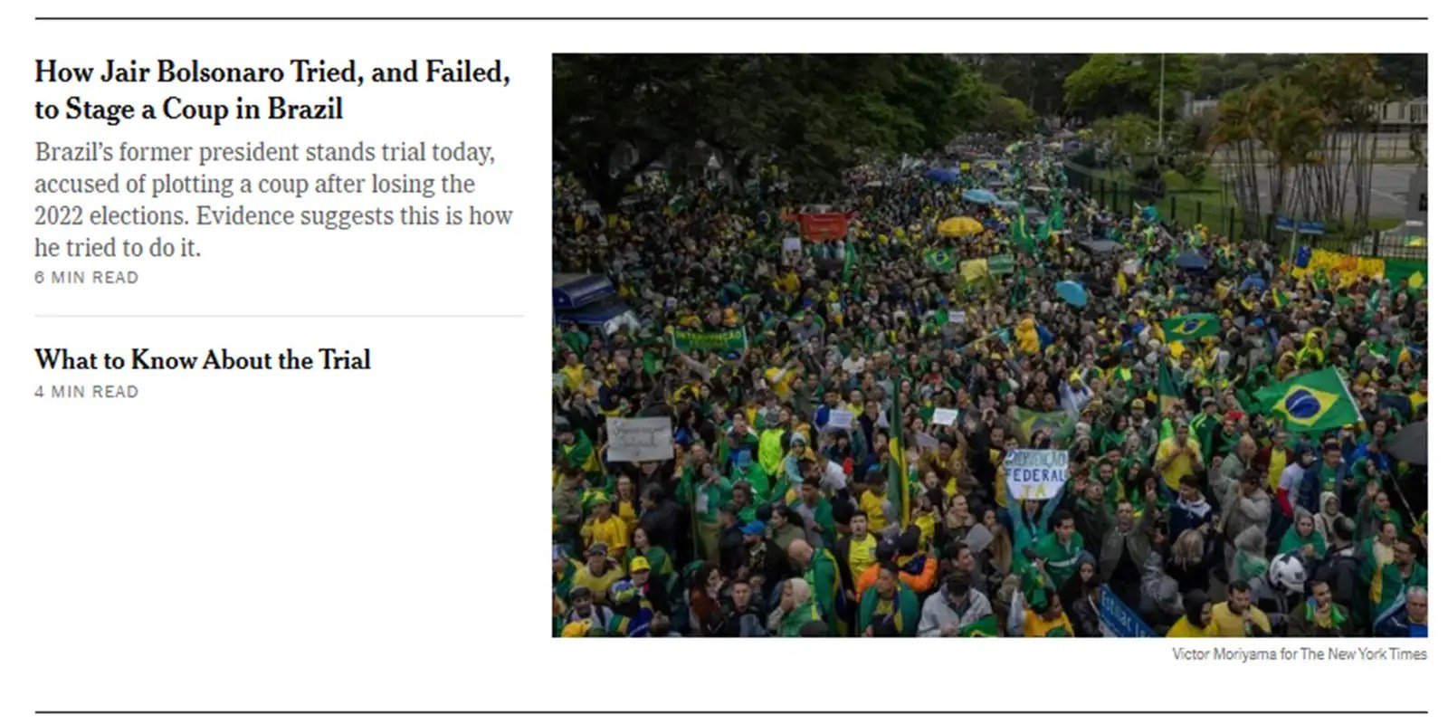 Imprensa ocidental destaca ineditismo do julgamento de Bolsonaro