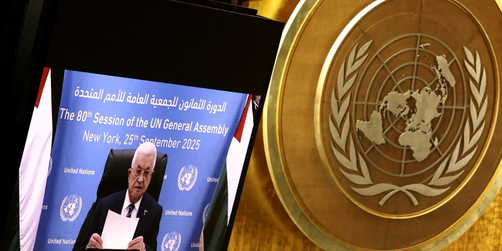 Proibido de ir aos EUA, Abbas pede apoio da ONU para Estado Palestino Proibido de ir aos EUA, Abbas pede apoio da ONU para Estado Palestino