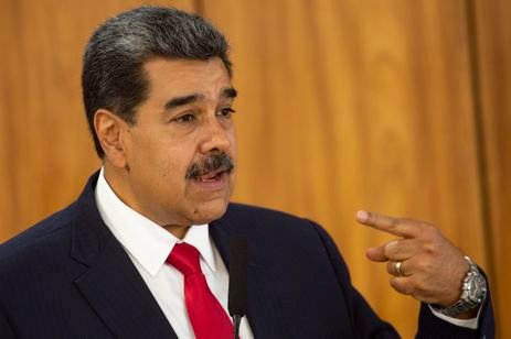 Brasília (DF), 29/05/2023 - O presidente da Venezuela, Nicolás Maduro, durante declaração à imprensa após reunião com o presidente Luiz Inácio Lula da Silva, no Palácio do Planalto. Foto: Marcelo Camargo/Agência Brasil