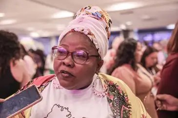 Brasília (DF), 01/10/2025 – Dalvilene Cardoso, durante a 5ª Conferência Nacional de Políticas para as Mulheres. Foto: José Cruz/Agência Brasil