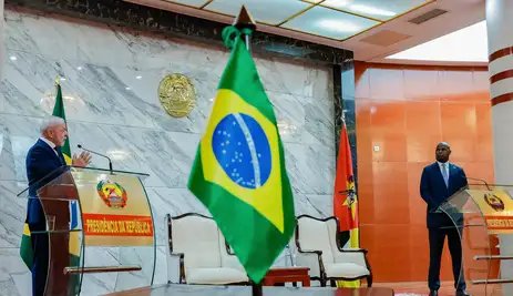 Ricardo Stuckert Presidente da República, Luiz Inácio Lula da Silva, durante declaração conjunta à imprensa. Palácio Presidencial, Sala dos Grandes Atos – Maputo (Moçambique) Foto: Ricardo Stuckert / PR