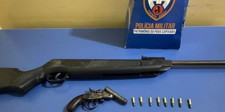Policiais apreendem garrucha e espingarda com menor na zona rural de Ecoporanga