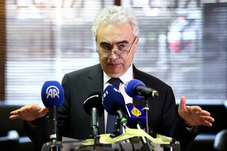 International Energy Agency Executive Director Dr Fatih Birol speaks during a press conference on developments in global energy markets, in Brussels, Belgium March 6, 2026. REUTERS/Yves Herman