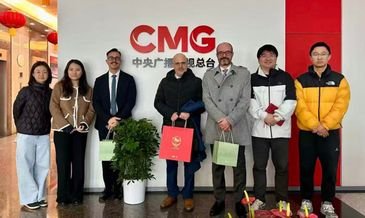 EBC Xangai, 19.03.2026 - O diretor-presidente da EBC, André Basbaum, durante encontro com integrantes da China Media Group. Foto: EBC