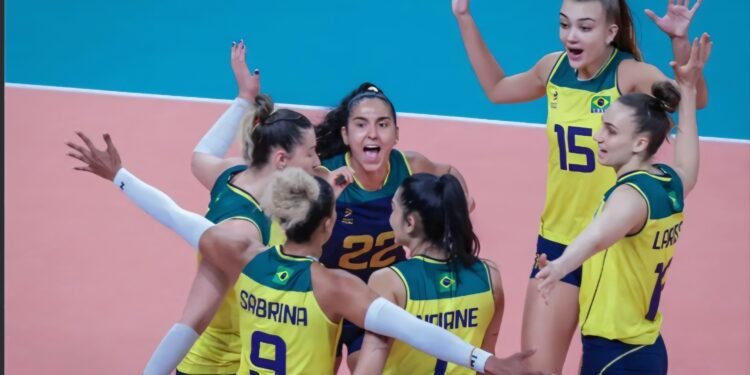 Vôlei feminino do Brasil é campeão sul-americano invicto e vai para Los Angeles 2026